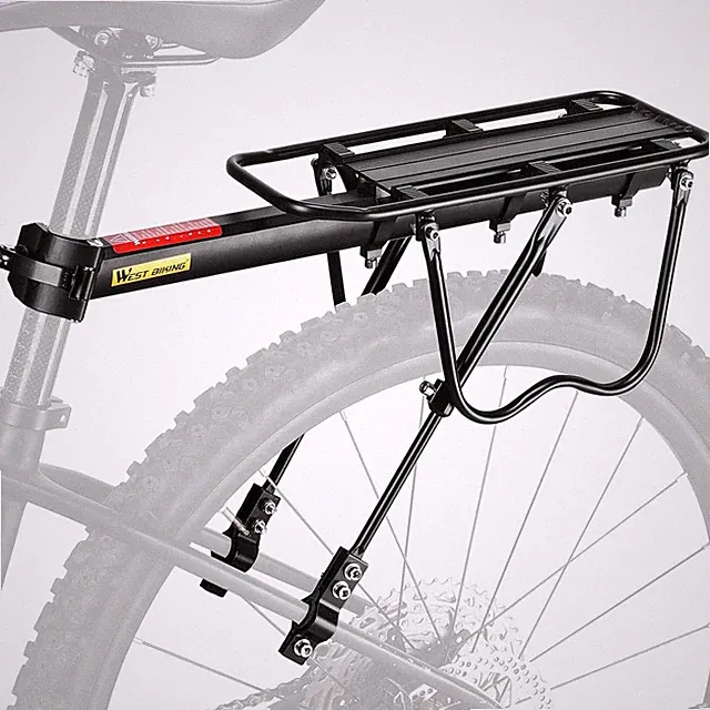 110Lb Capacity Almost Universal Adjustable Bike Cargo Rack Cycling Equipment Sta
