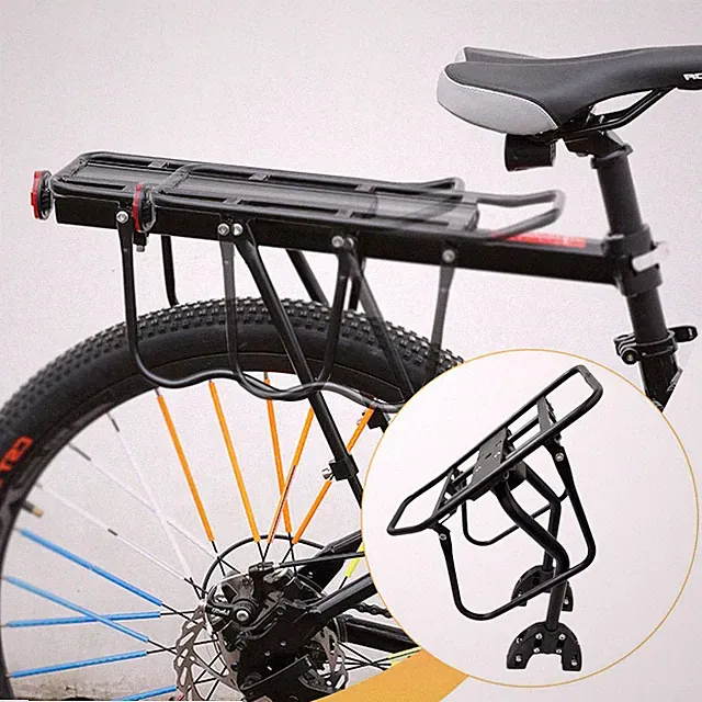 Bike Rear Cargo Rack Durability Practical Equipment Premium Traveling Accessory
