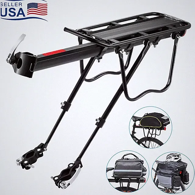 Bike Rear Cargo Rack Luggage Carrier Pannier Bicycle Alloy Fender Mountain Bike
