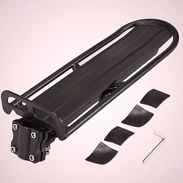 Bike Rear Rack Retractable Bike Luggage Cargo Rack Aluminum Alloy Bicycle Car...
