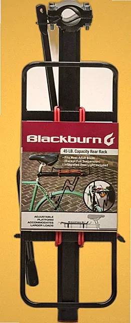 Blackburn Bike Cargo Rear Lighted Rack 45 lb. Weight Capacity 18 Inches NEW