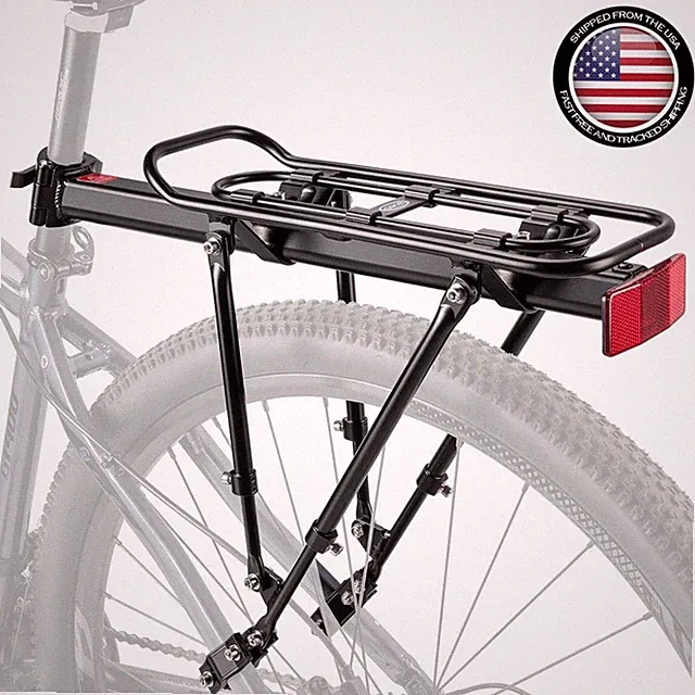 Durable Bicycle Cargo Rack - Fits 24-29” Bikes, 30kg Load, Quick-Release Design