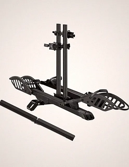 E-Bike Rack with Ramp, Hitch 2 Bike Rack, 200 lbs Capacity Electric Bike Carr...