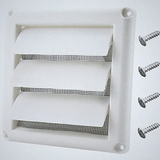 Funmit 4" Dryer Vent Cover for Exterior Wall Vent Hood Outlet Airflow Vent Dr...