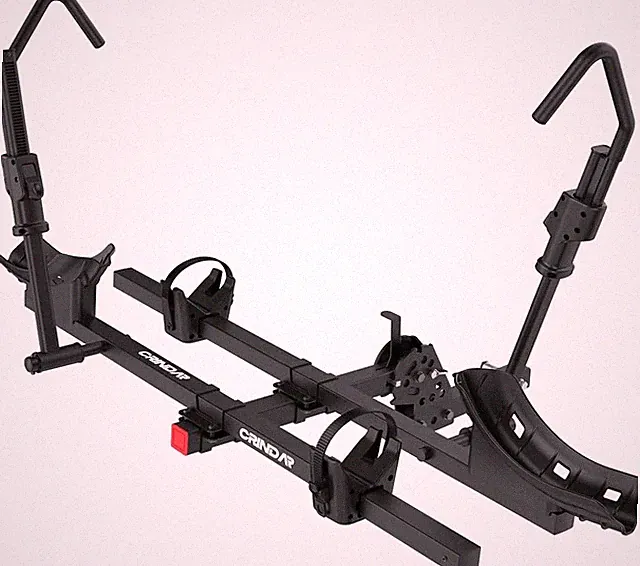 Heavy Duty E-Bike Rack for 2 Bikes, Tilting & Folding, Fits 2" Receiver