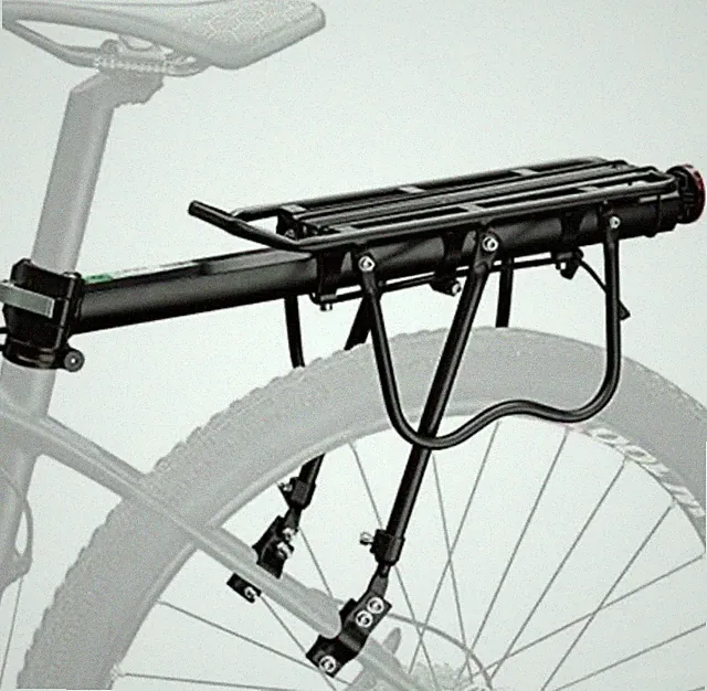 Mountain Bike Luggage Cargo Rack Rear Quick Release Rack 165lbs Capacity Black