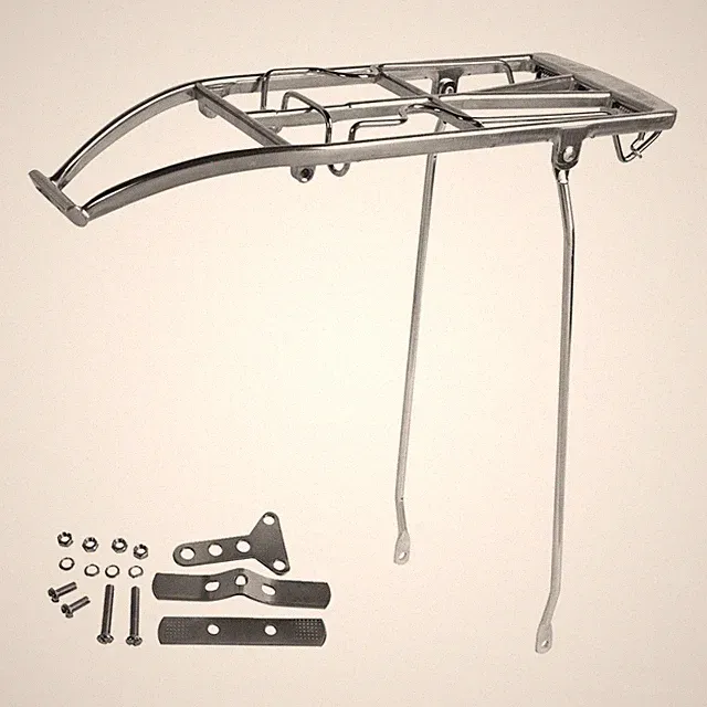 NEW! 19" LONG REAR BICYCLE ALLOY RACK USED FOR 26" BICYCLES SILVER