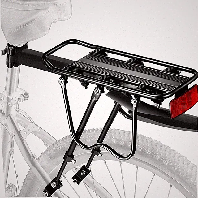 Rear Bike Rack, Bike Cargo Rack W/fender & Large Size Reflective, Quick Release