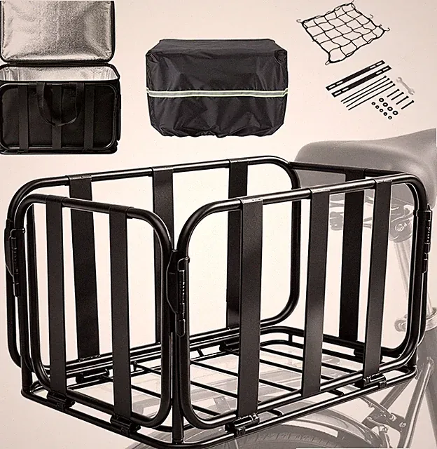 Rear Rack Bike Basket for E-Bikes & Bikes with Waterproof and Insulated Liner, C